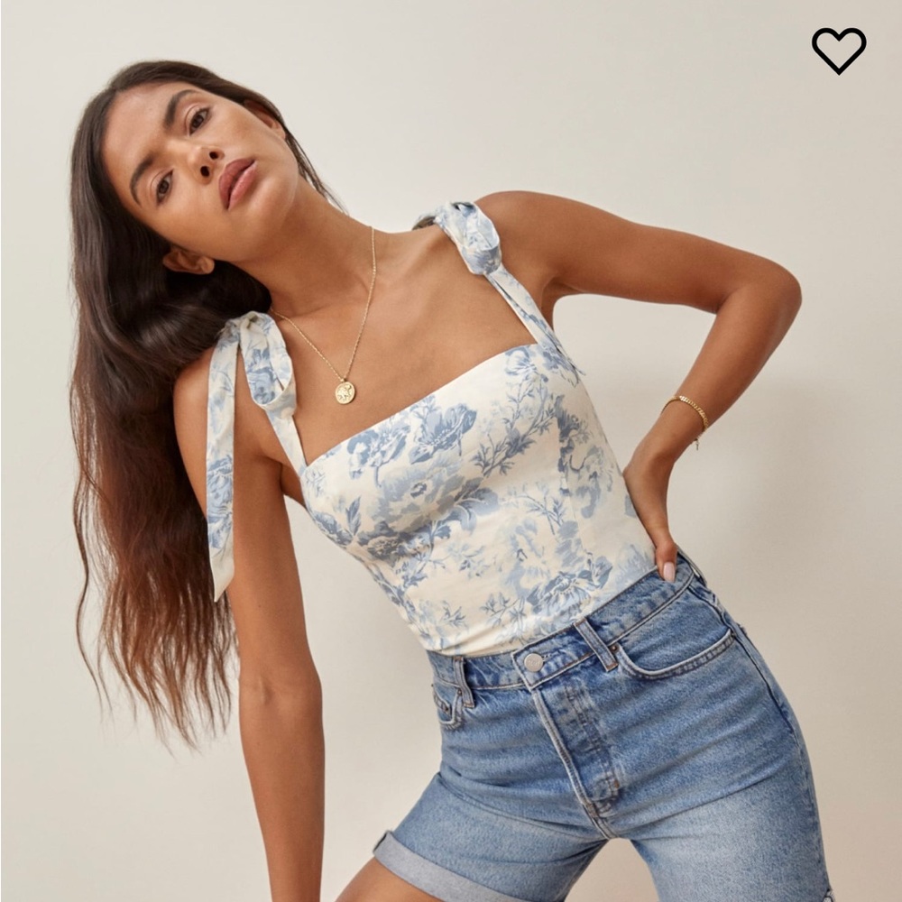 Reformation Ellora Top in Teacup